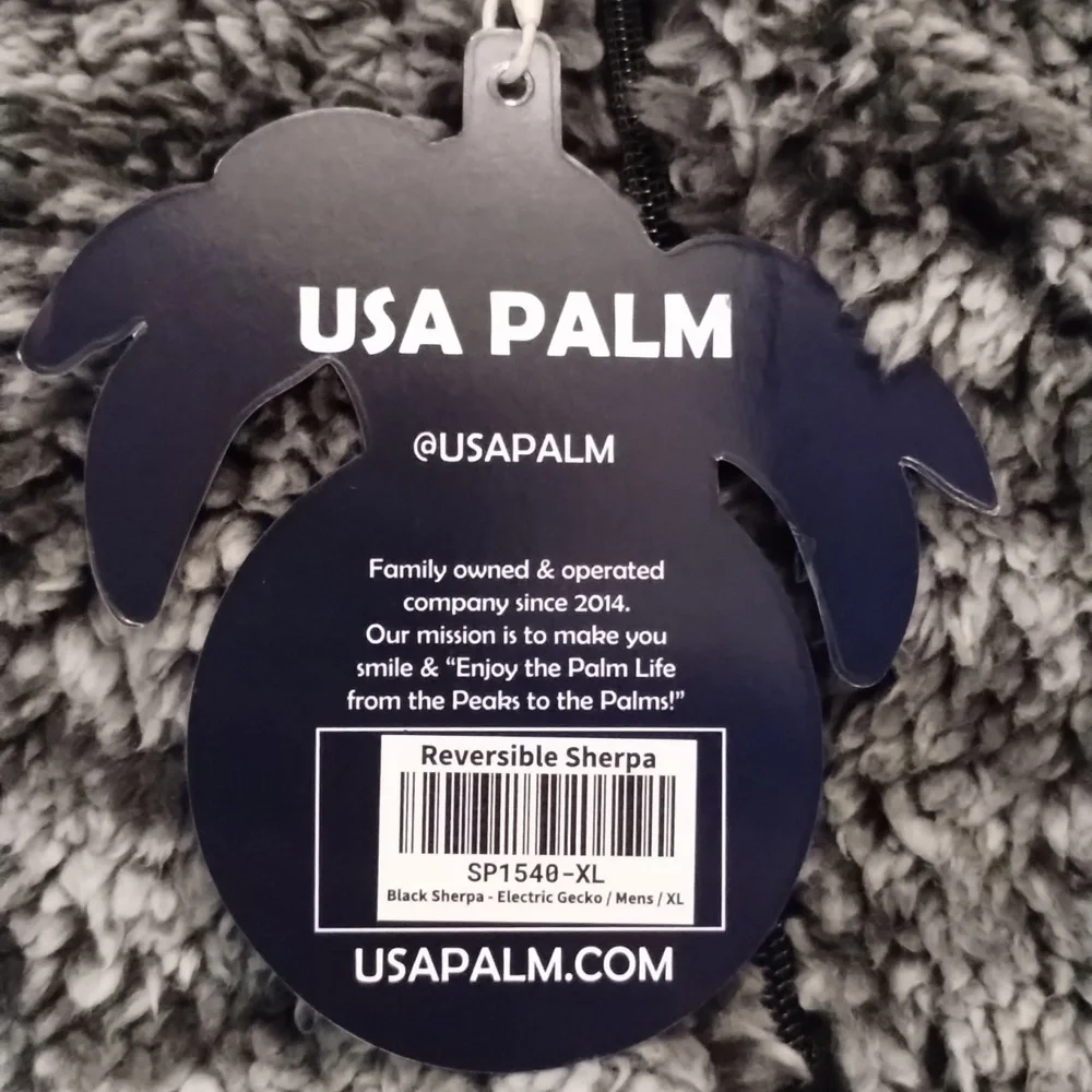 NWT LIMITED EDITION Reversible 1/4 Zip Sherpa Gecko Jacket - Picture 8 of 9